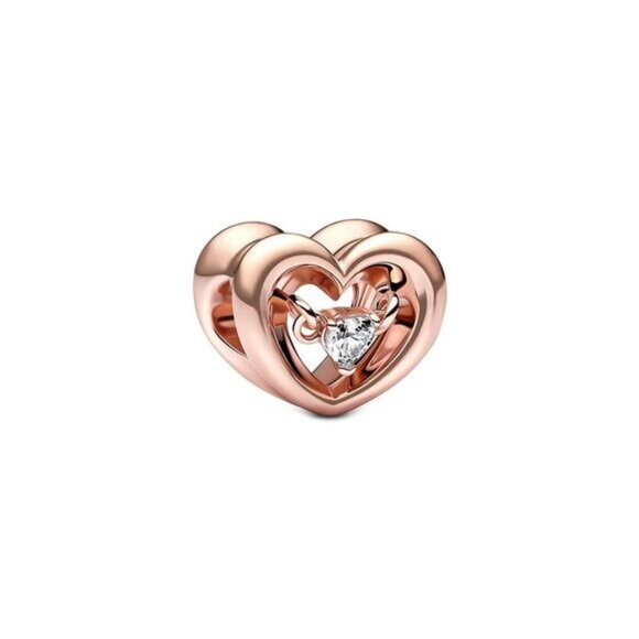 Pandora Moments 14K Rose Gold Plated Cz Charm - Picture 1 of 4